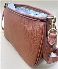 COACH CC437 CARY PEBBLED LEATHER CROSSBODY SHOULDER BAG - BROWN/TAN